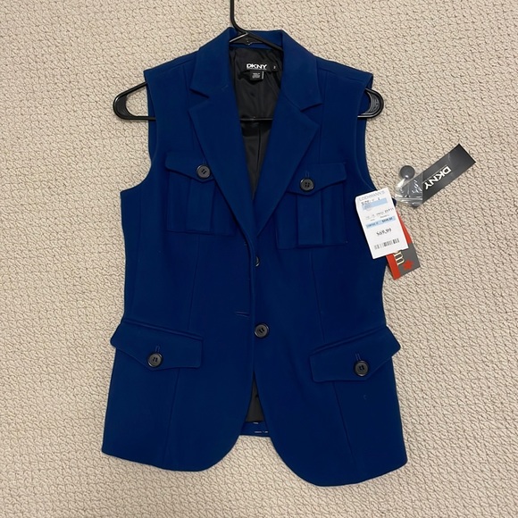 DKNY Blue Vest - Picture 1 of 3